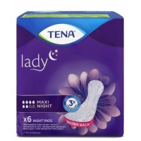 Ночные урологические прокладки Tena Lady Maxi Night, 6 капель, 6 шт.